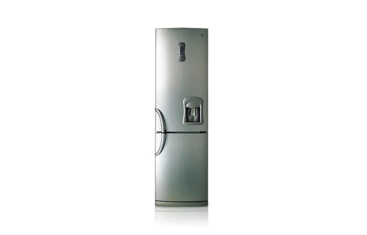 Vue de face du Réfrigérateur combiné Design INOX GR-459GLR