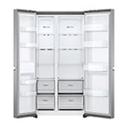 LG Réfrigérateur Américain | 655L | Gris | Compresseur Smart Inverter™| LinearCooling™ | DoorCooling+™ | Porte UltraSleek | ThinQ™, GR-B257SLWL