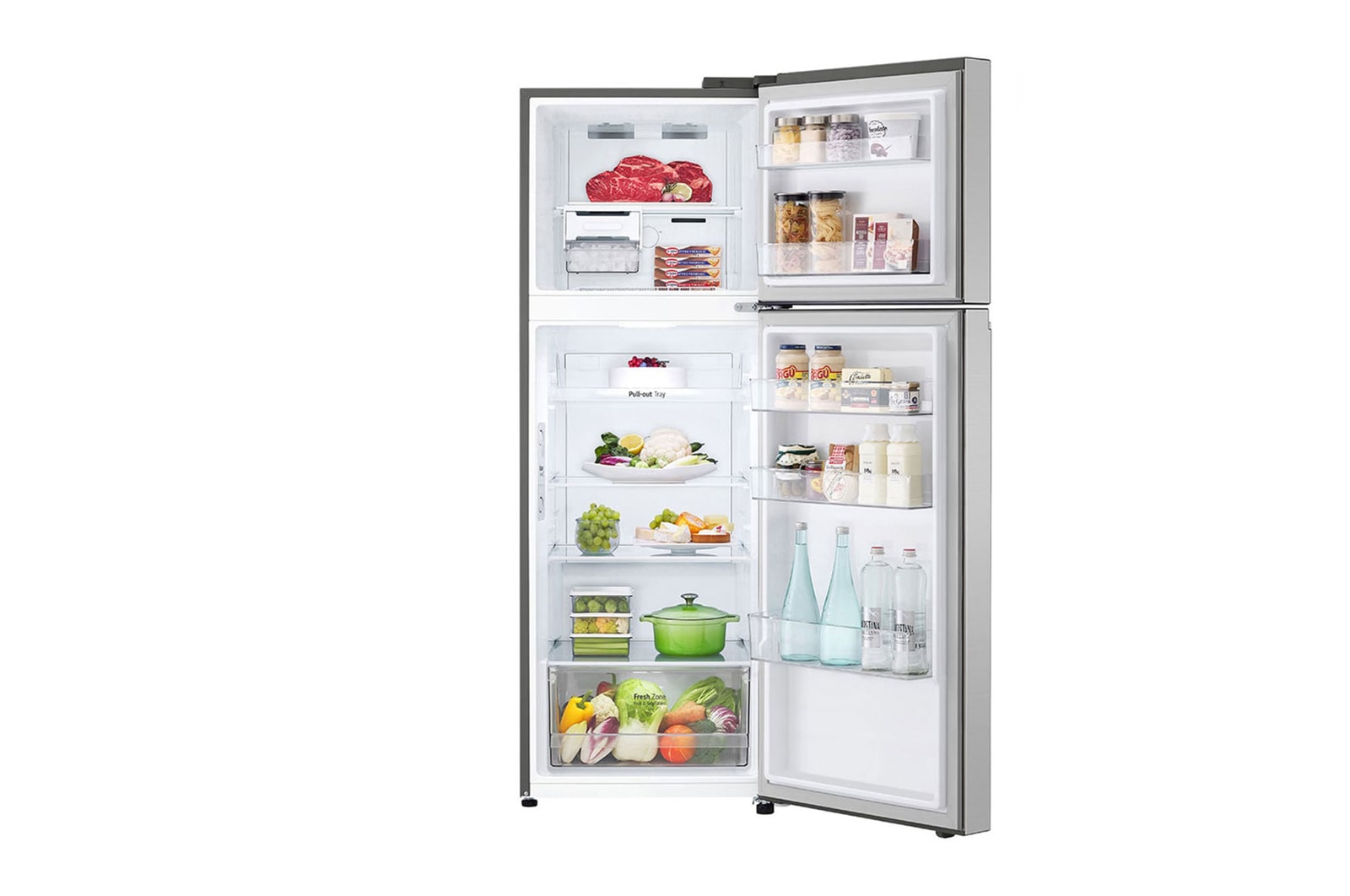Front open with  food stored