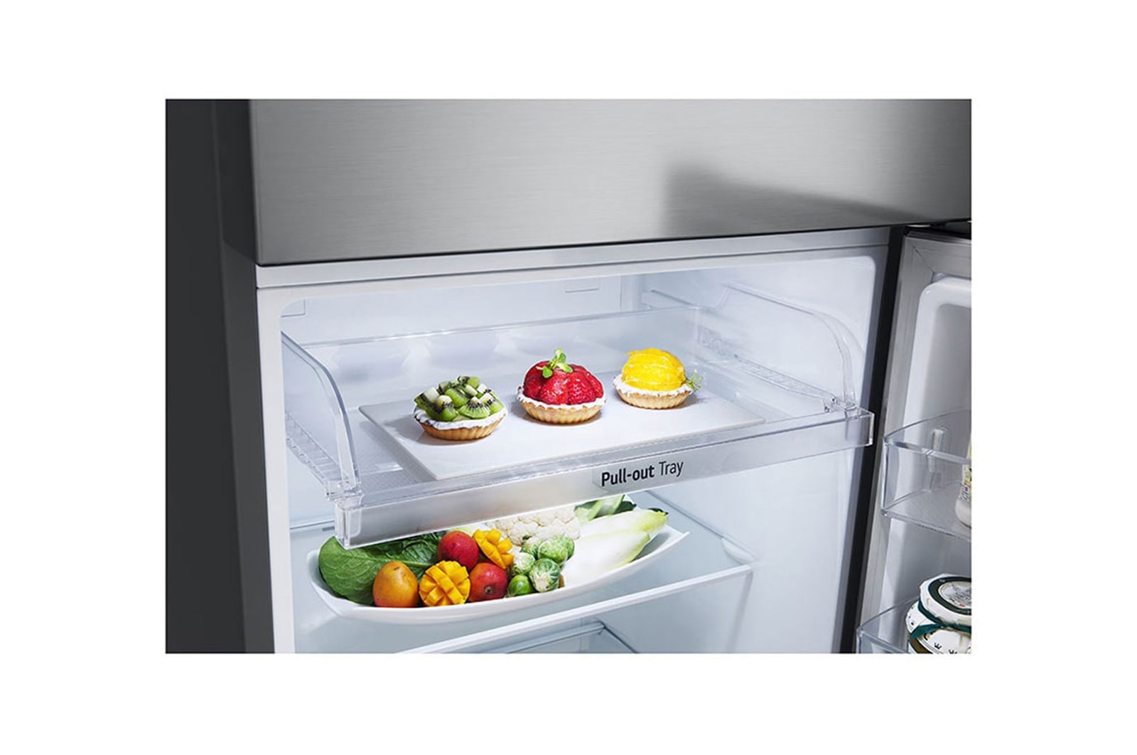 Detailed view with food stored