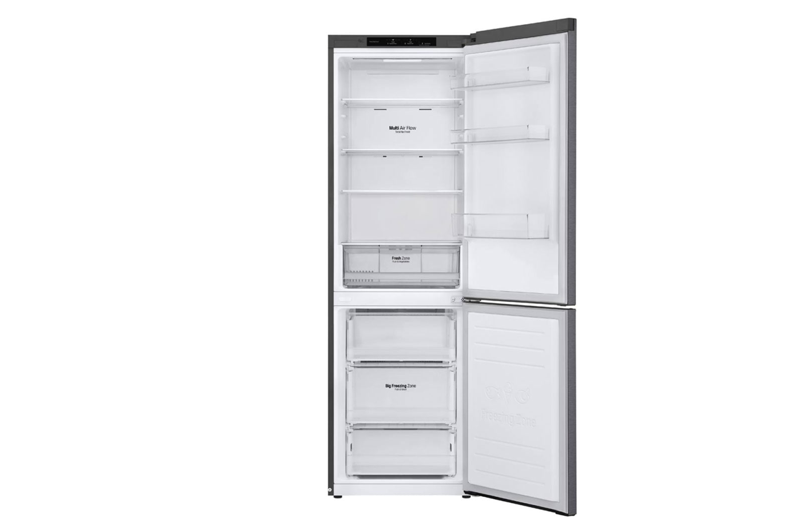 LG Réfrigérateur combiné | 341L | A++ | 36dB | Total No Frost |  Compresseur Smart Inverter, GR-B479NQLM