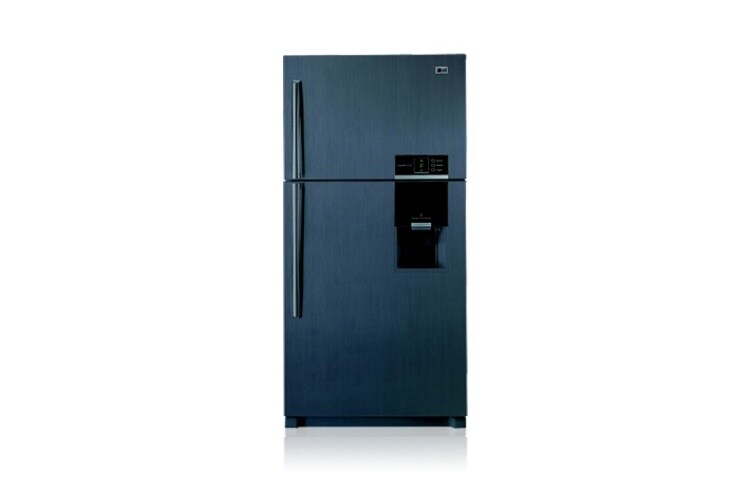 Vue de face du Réfrigérateur 2 portes Platinium Silver GR-B712YTS