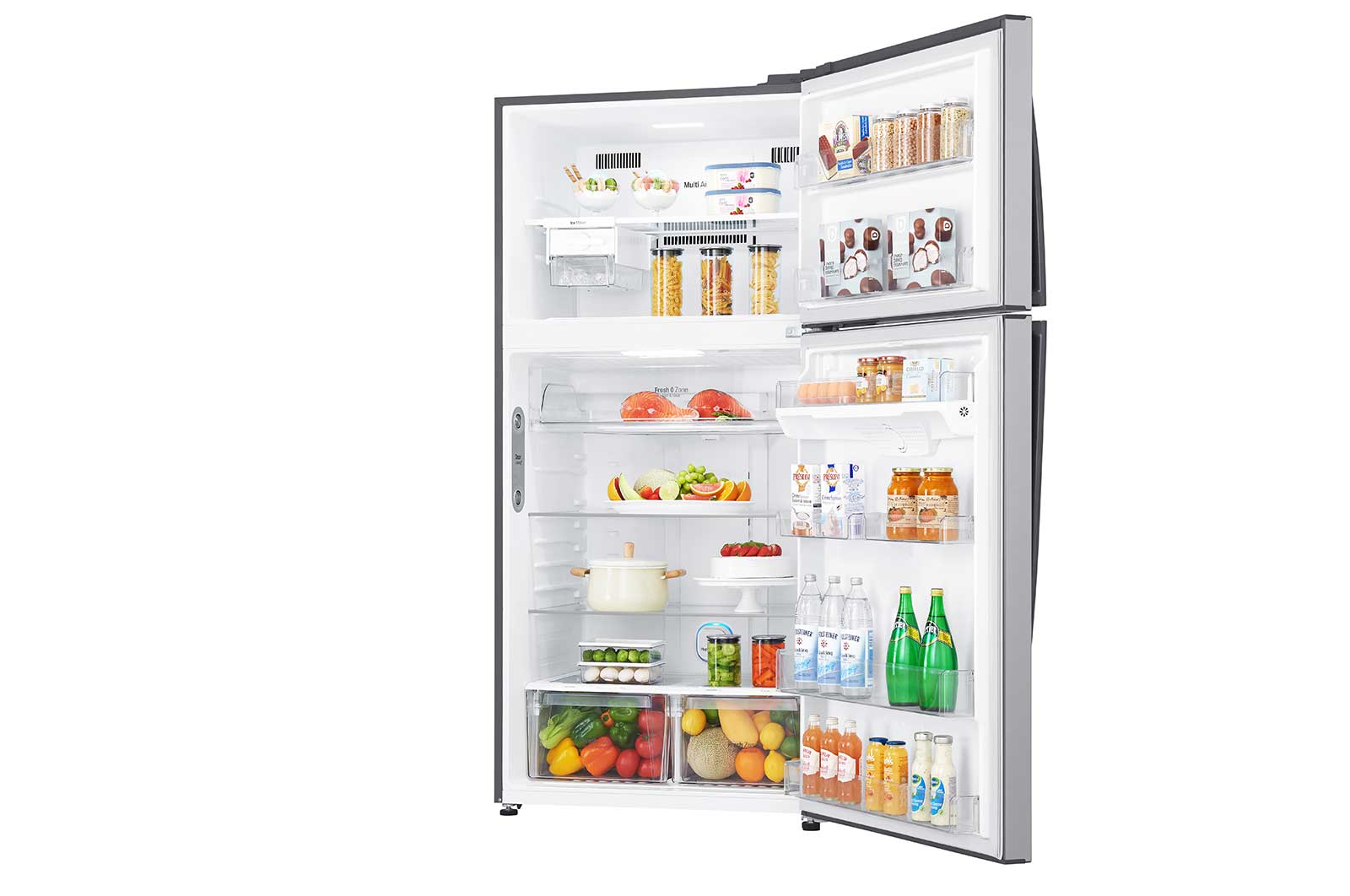 LG 506L, Compresseur linéaire Inverter | Nature Fresh™ | Linear Cooling™ | Door Cooling™ | Hygiene fresh+™ | No Frost, GR-H702HLHU