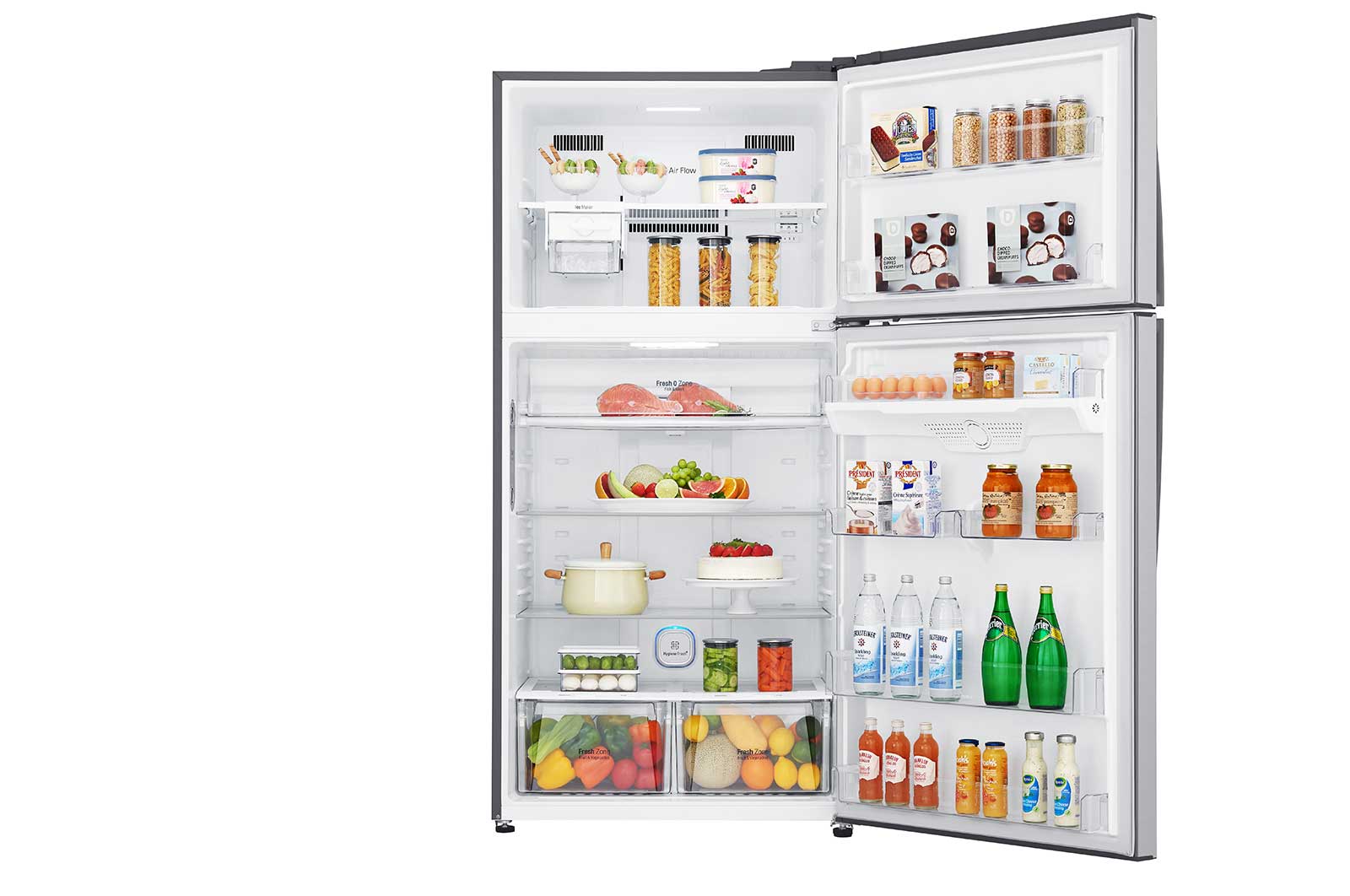 LG 506L, Compresseur linéaire Inverter | Nature Fresh™ | Linear Cooling™ | Door Cooling™ | Hygiene fresh+™ | No Frost, GR-H702HLHU