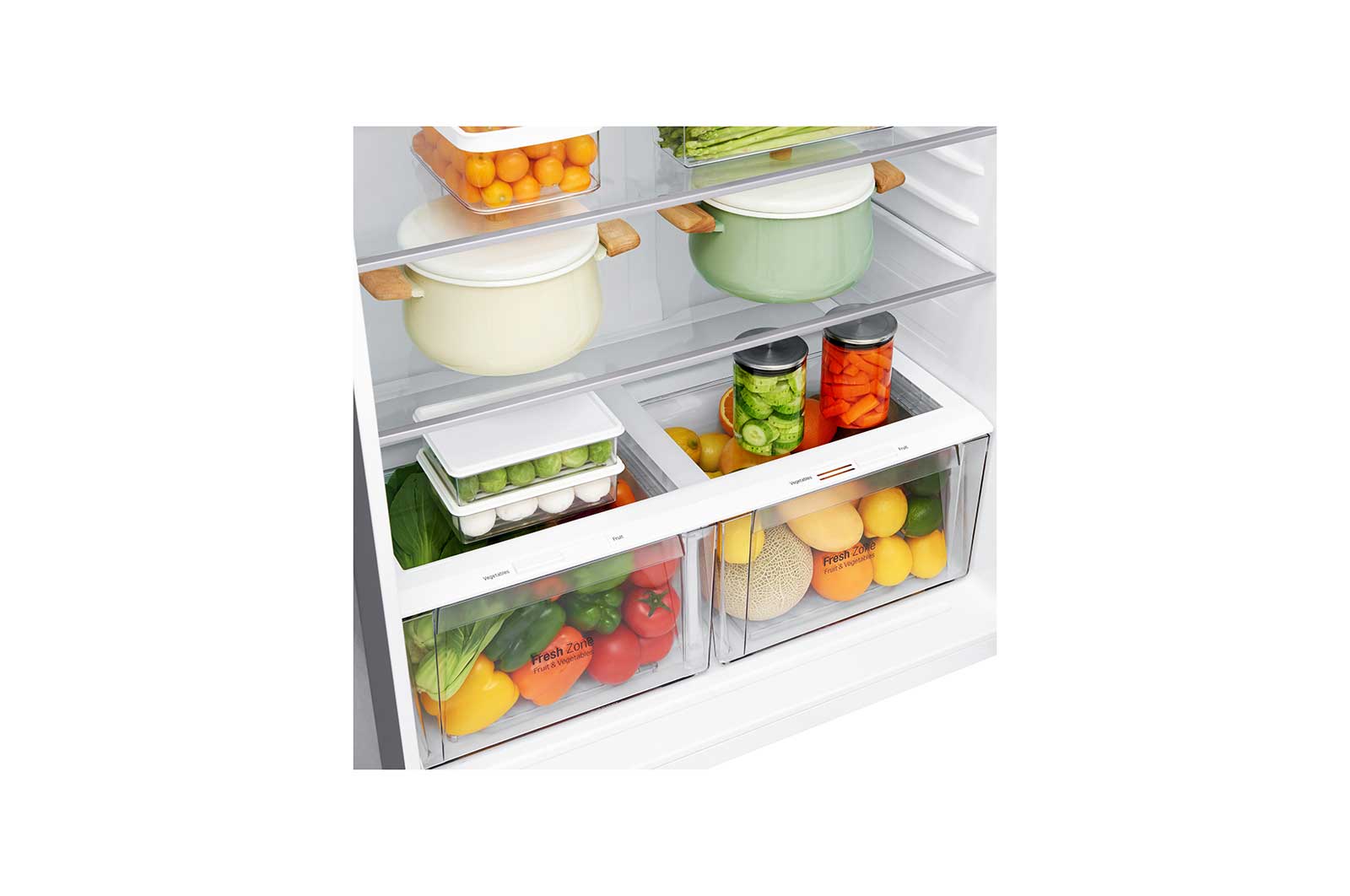 LG 506L, Compresseur linéaire Inverter | Nature Fresh™ | Linear Cooling™ | Door Cooling™ | Hygiene fresh+™ | No Frost, GR-H702HLHU