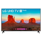 Vue de face du LG TV UHD 43 pouce UK6300 Séries TV LED Smart IPS 4K Ecran 4K HDR avec ThinQ AI 43UK6300PLB