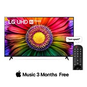 Vue avant du téléviseur UHD de LG