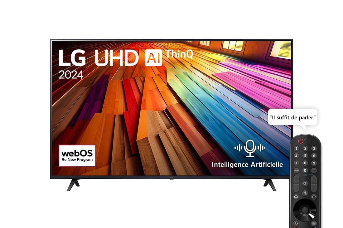 LG Smart TV  LG UHD UT80 4K, 50 pouces, Télécommande Magique IA HDR10 webOS24 2024, 50UT80006LA