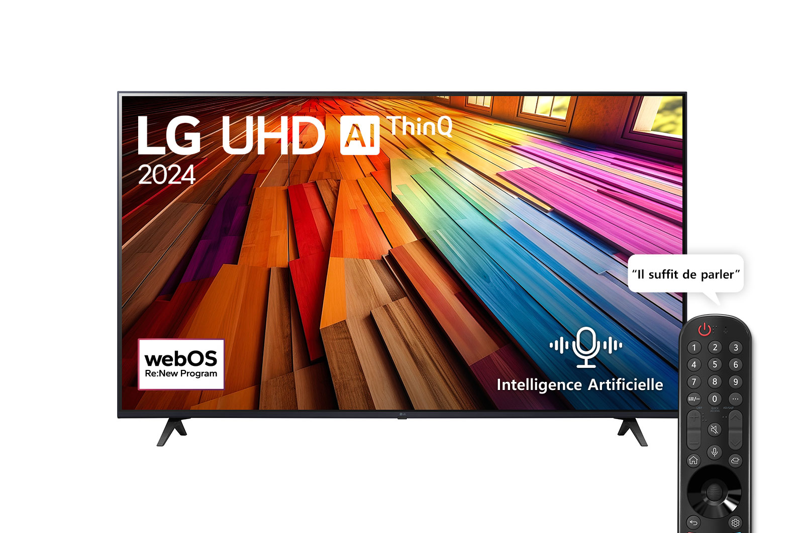 LG Smart TV  LG UHD UT80 4K, 50 pouces, Télécommande Magique IA HDR10 webOS24 2024, 50UT80006LA