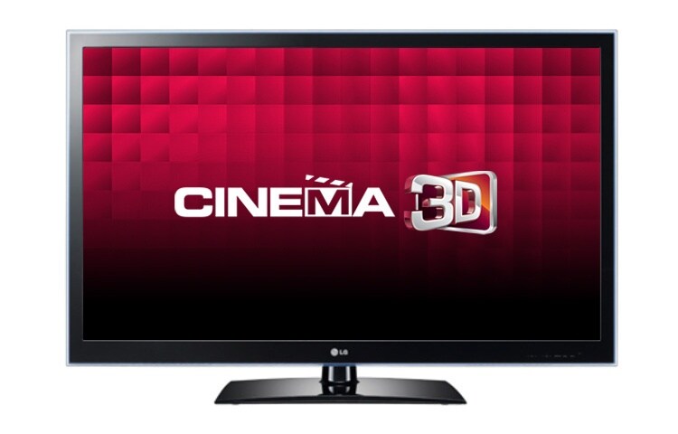 Vue de face du Téléviseur LCD LED, TV Cinéma 3D, 140cm (55 pouces) 55LW4500
