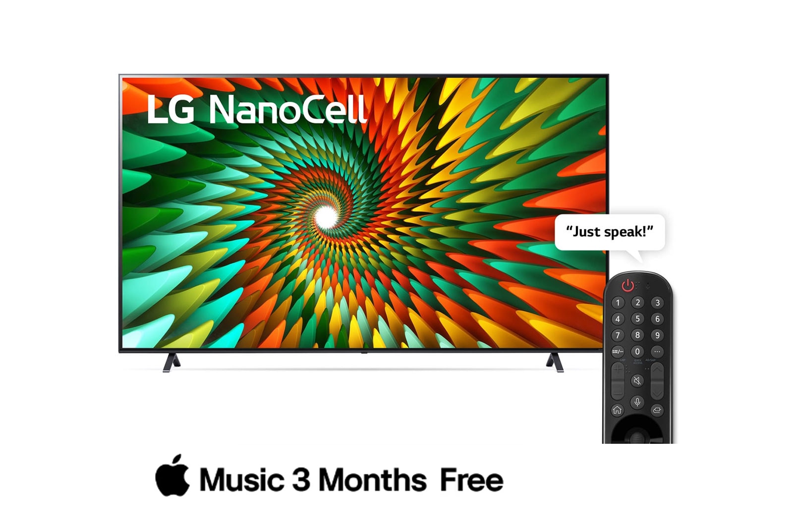 Vue avant du téléviseur NanoCell de LG