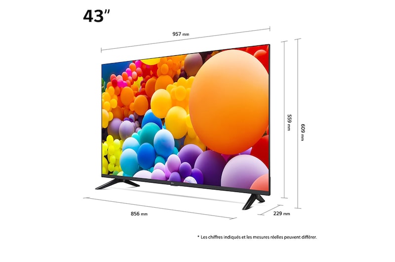 LG Smart TV  LG UHD UT73 4K, 50 pouces, Télécommande Magique IA HDR10 webOS24 2024, 50UT73006LA