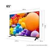 LG Smart TV  LG UHD UT73 4K, 65 pouces, Télécommande Magique IA HDR10 webOS24 2024, 65UT73006LA