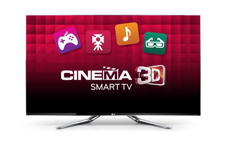 Vue de face du TV Cinema Screen, Smart TV, Dual Core, Magic Remote Voice, Cinema 3D, Dual Play, Nano Full LED, HDTV 1080p, 120cm (47 pouces) LG 55LM960V