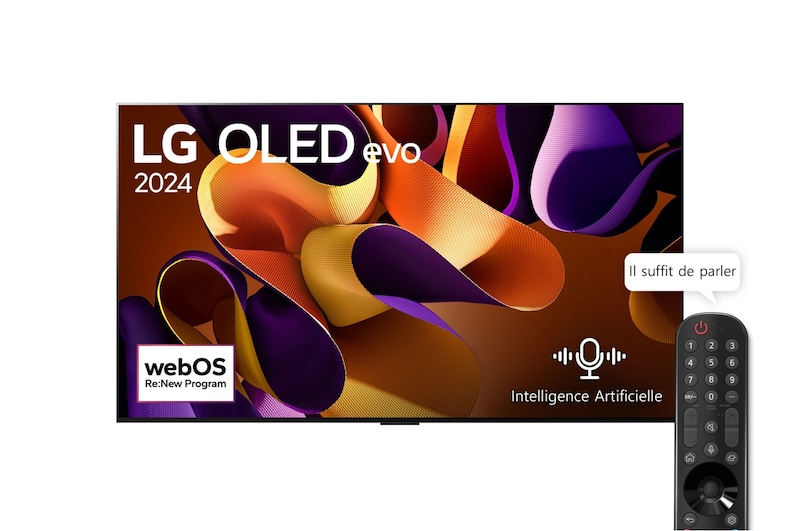 LG Smart TV  LG OLED evo AI G4 4K, 65 pouces, Télécommande Magique IA Dolby Vision webOS24 2024, OLED65G46LA