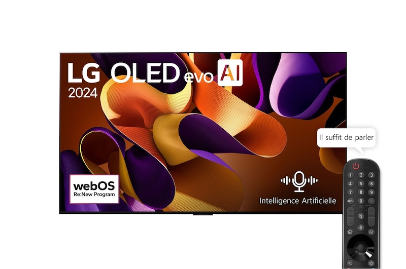 LG Smart TV LG OLED evo AI G4 4K, 77 pouces, Télécommande Magique IA Dolby Vision webOS24 2024, OLED77G45LW