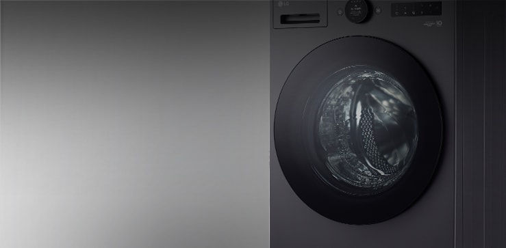 On voit l’intérieur du compartiment de la machine à laver