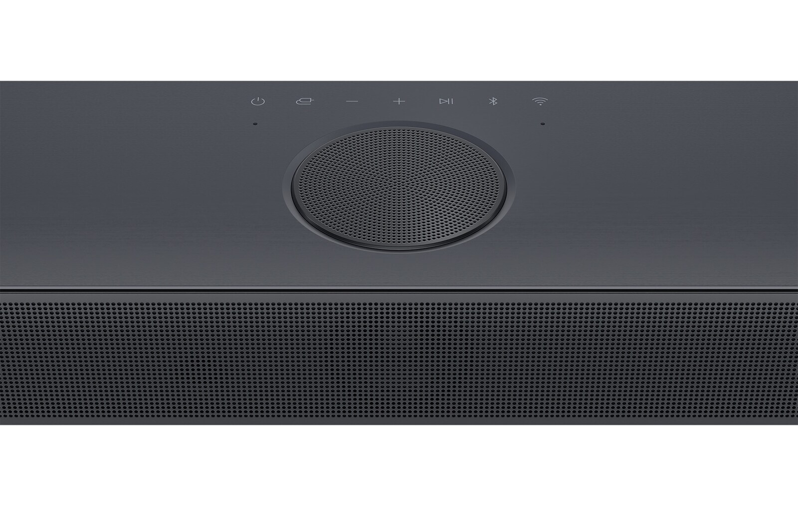 Vue inclinée en gros plan du dessus de la Sound Bar