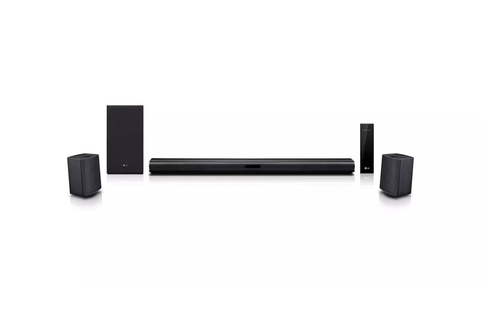 Vue avant de la LG Soundbar S40T et du caisson de basse