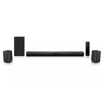 Vue avant de la LG Soundbar S40T et du caisson de basse