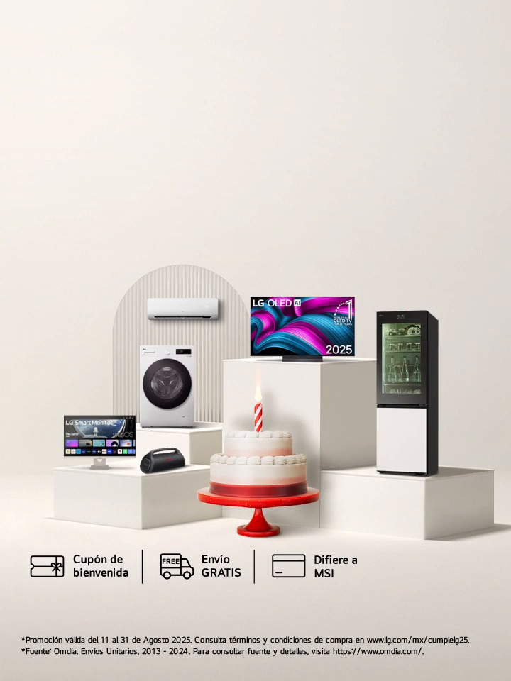 Cumplimos un año más y en LG.com comenzamos con la celebración con varios descuentos