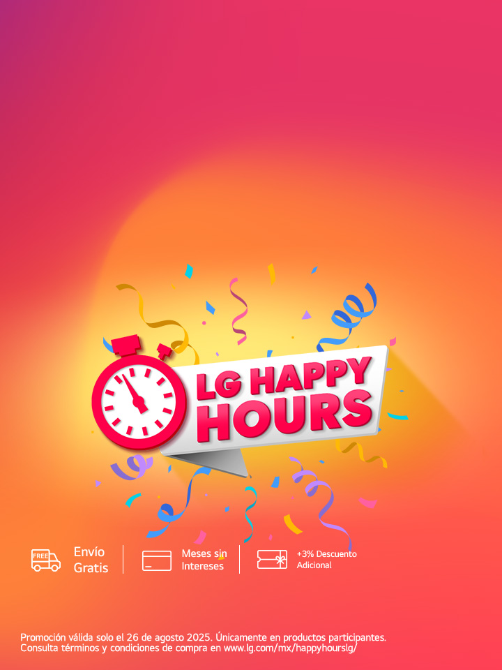 compra en lg.com y ahorra 10% EXTRA con cupón HAPPYLG. Una ventana corta, un gran ahorro: entra ya a lg.com y usa HAPPYLG