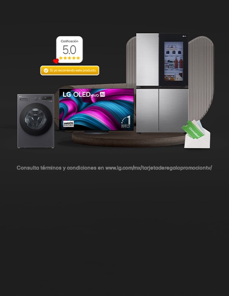 Compra una LG TV, deja una reseña, regístrate y gana una tarjeta de regalo de hasta $20,000
