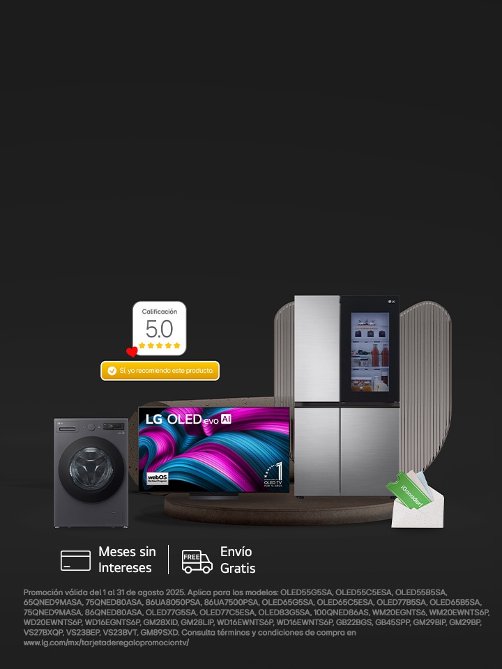 Obten una tarjeta de regalo de hasta $20,000 MXN comprando tu nueva TV LG