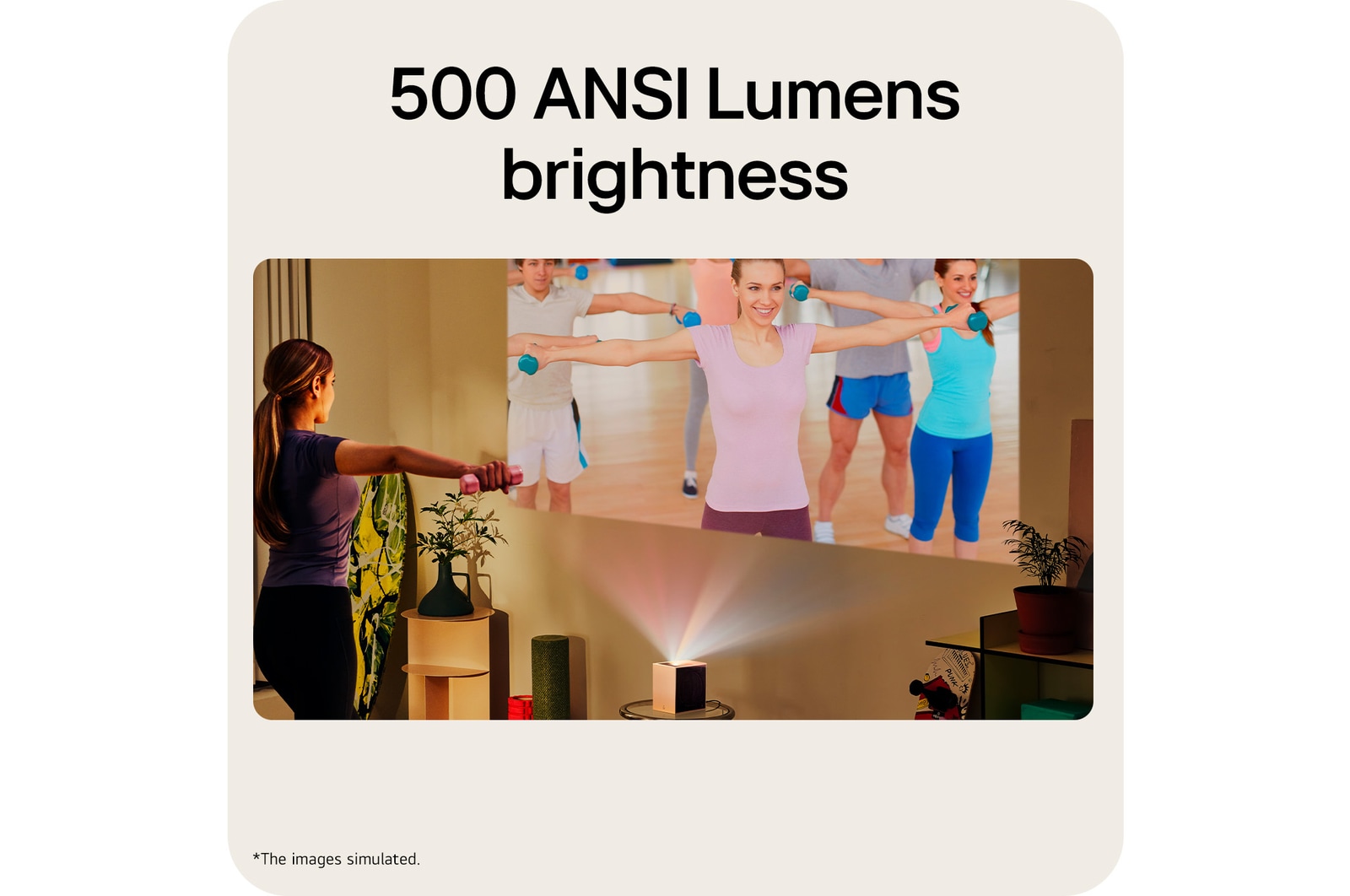 LG CineBeam S | Mini UST (Tiro Ultra corto) Proyector 4K con Dolby Atmos, PU615U