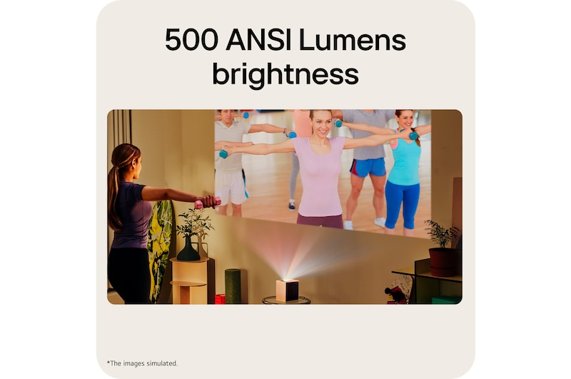 LG CineBeam S | Mini UST (Tiro Ultra corto) Proyector 4K con Dolby Atmos, PU615U