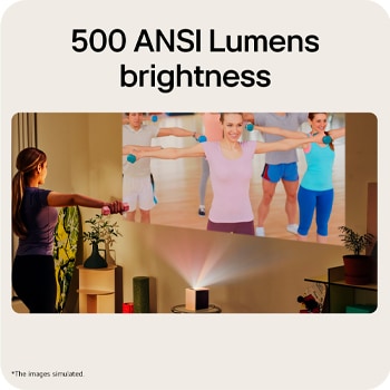LG CineBeam S | Mini UST (Tiro Ultra corto) Proyector 4K con Dolby Atmos, PU615U