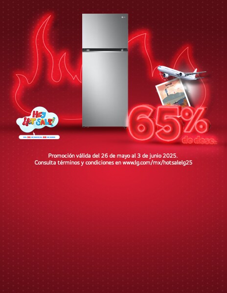 65% de descuento en refrigeradores