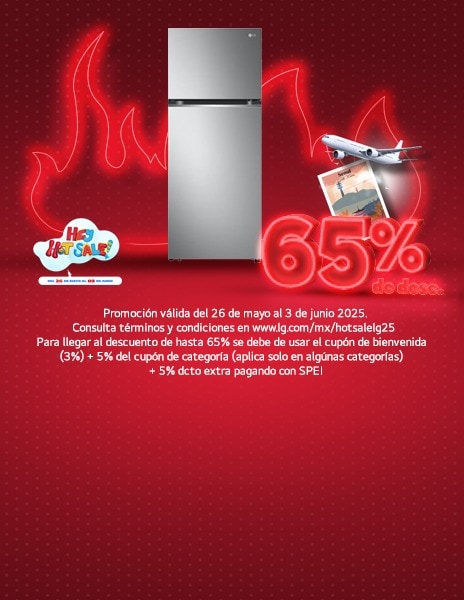 65% de descuento en refrigeradores