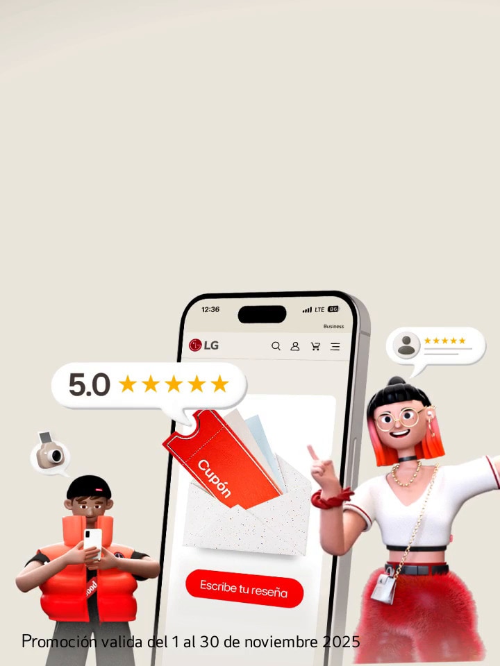 Obten una tarjeta de regalo de hasta $5,000 MXN comprando tu nueva TV LG