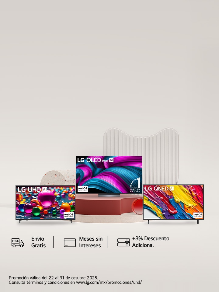 hasta 47% de descuento en Televisores UHD AI