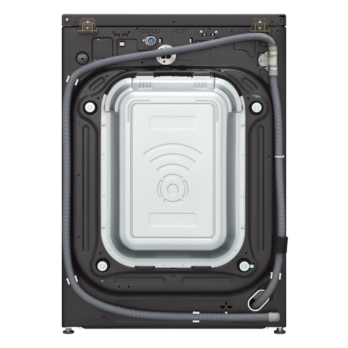 Rear view of LG washer dryer combo