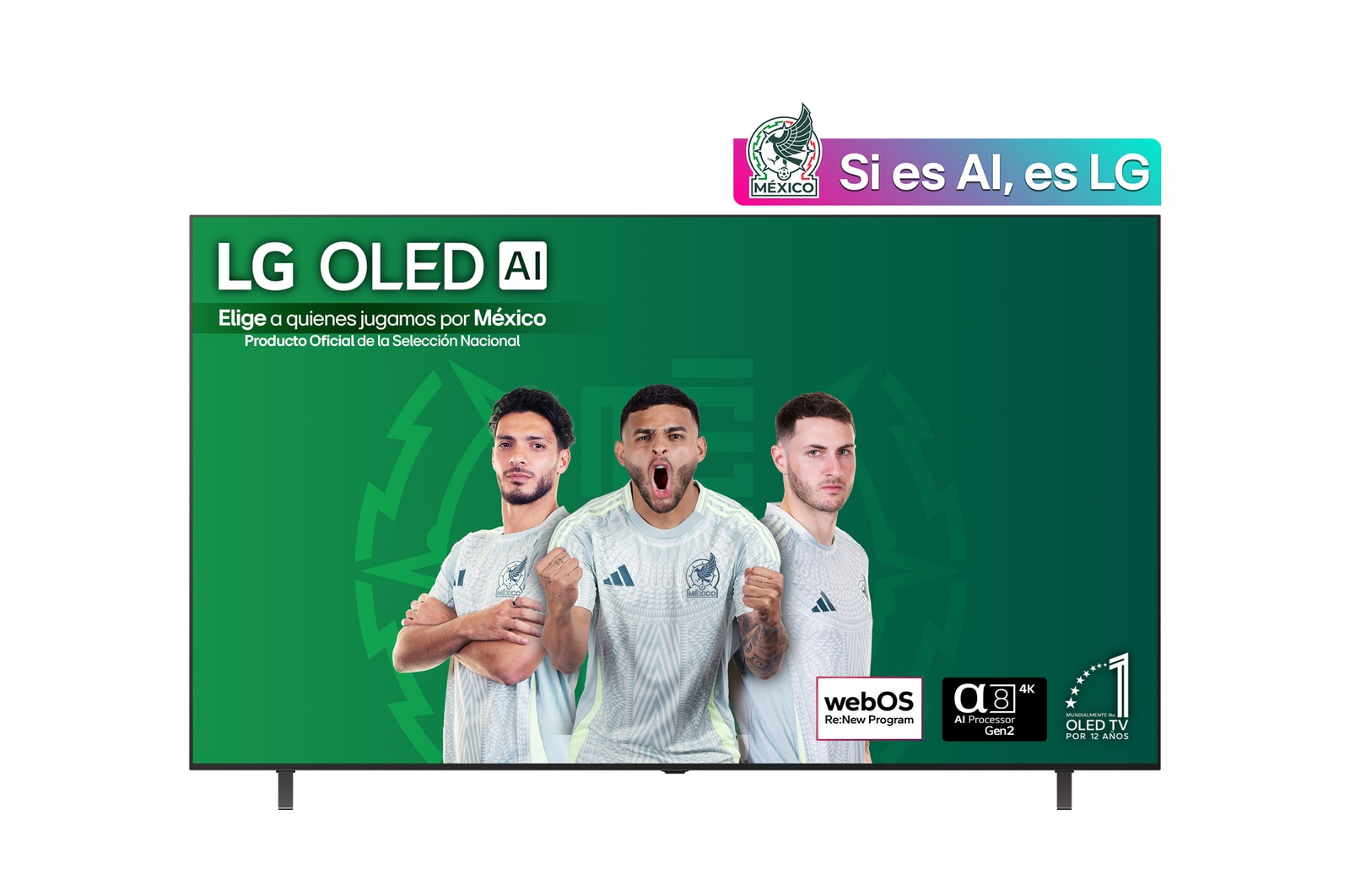 Front view of OLED TV