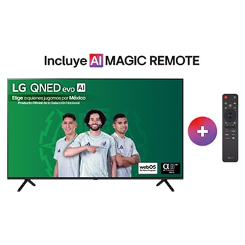 Vista frontal de la Pantalla 85 pulgadas LG AI QNED evo QNED92 MiniLED 4K Smart TV 2025 85QNED92ASA