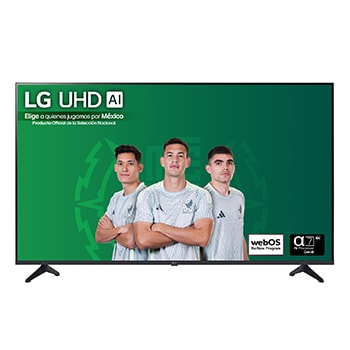 Vista frontal de la Pantalla 55 pulgadas LG AI UHD UA73 4K Smart TV 2025 55UA7300PSB