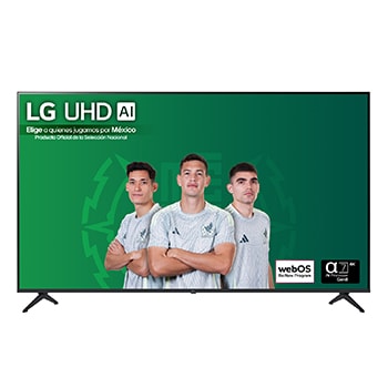 Vista frontal de la Pantalla 75 pulgadas LG AI UHD UA75 4K Smart TV 2025 75UA7500PSA