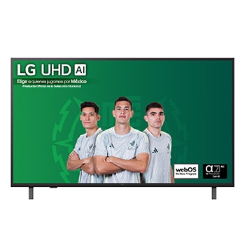 Vista frontal de la Pantalla 50 pulgadas LG AI UHD UA80 4K Smart TV 2025 50UA8050PSA