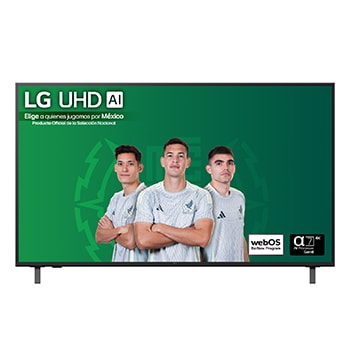 Vista frontal de la Pantalla 55 pulgadas LG AI UHD UA80 4K Smart TV 2025 55UA8050PSA