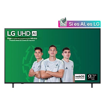 Vista frontal de la Pantalla 65 pulgadas LG AI UHD UA80 4K Smart TV 2025 65UA8050PSA