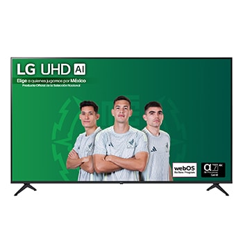Vista frontal de la Pantalla 75 pulgadas LG AI UHD UA80 4K Smart TV 2025 75UA8050PSA