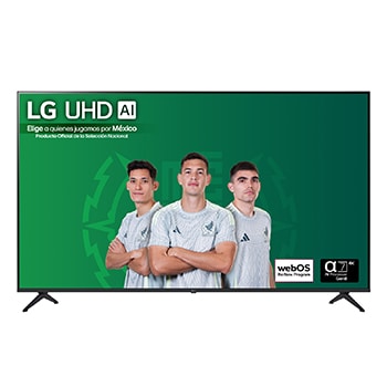 Vista frontal de la Pantalla 86 pulgadas LG AI UHD UA80 4K Smart TV 2025 86UA8050PSA
