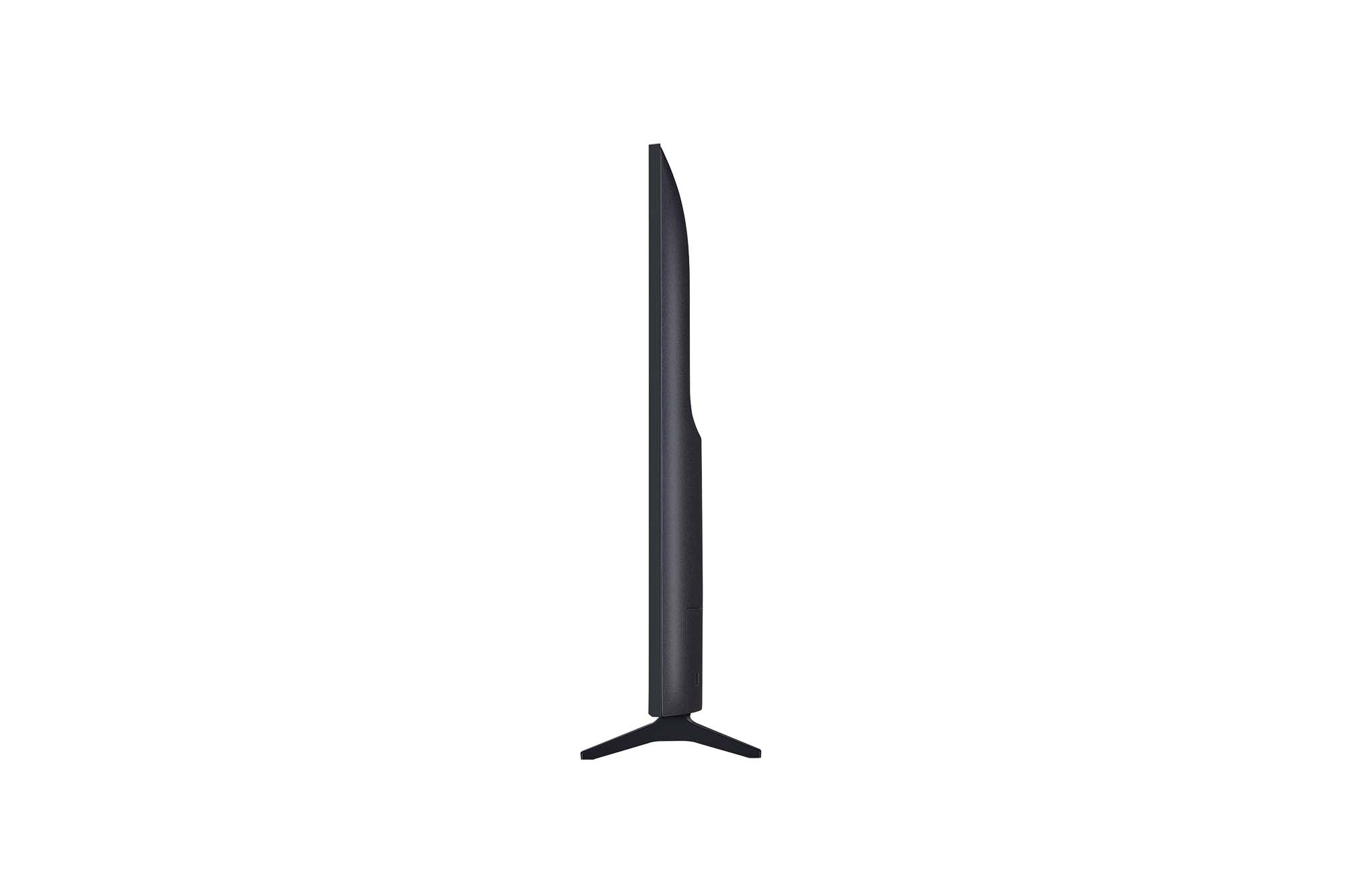 Left-facing side view of LG QNED70 TV 