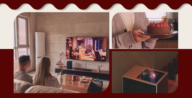 Imagen de una persona con electrodomésticos LG