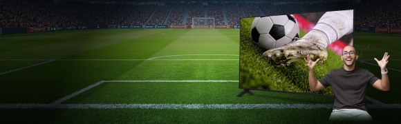 Descubre cómo LG QNED TV y Soundbar brindan más claridad, inmersión y emoción a cada partido de Fútbol en casa.