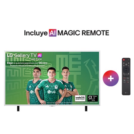 Vista frontal de Pantalla 55  pulgadas LG Gallery TV AI with frame LX7 4K ART TV 2026 55LX7BPSA