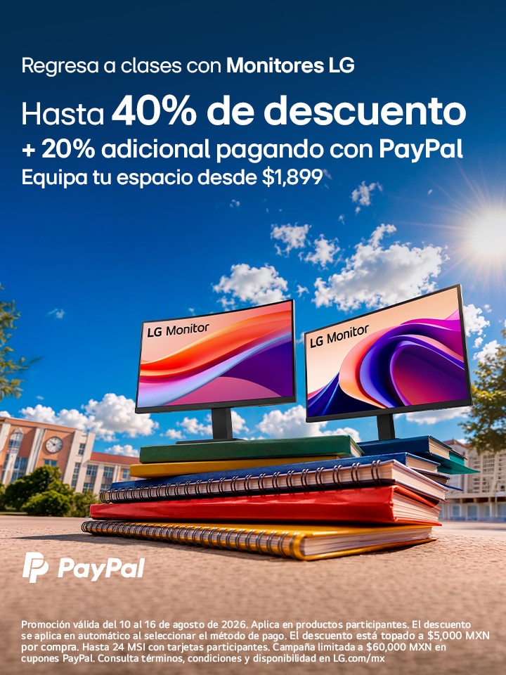 hasta 40% de descuento + 20% adicional pagando con PayPal